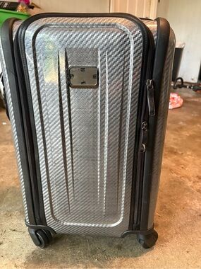 Tumi Silver Hard-Shell Carry-On Spinner